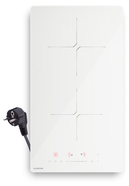 Klarstein PowerGlide indukcijska kuhalna plošča | Sodobna, kompaktna in zmogljiva | 2 kuhalni območji | 3500 W | 30 cm