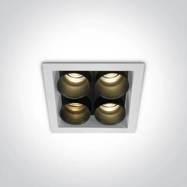 VGRADNA LED SVETILKA 10W WW IP20 230V BELA DM50406C/W/W