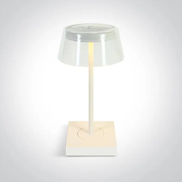 NAMIZNA SVETILKA LED 2,5 W USB POLNJENJE IP65 ZATEMNLJIVA BELA DM61090/W