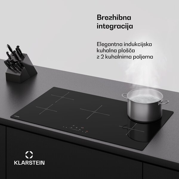 Klarstein PowerGlide indukcijska kuhalna plošča | Sodobna in zmogljiva | 5 kuhalni območij | 9800 W | 90 cm