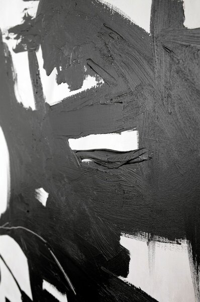 Ročno naslikana slika 100x100 cm Playblack 1 - Malerifabrikken