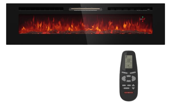 Klarstein Galeras 178, električni stenski kamin, 1800 W, LED