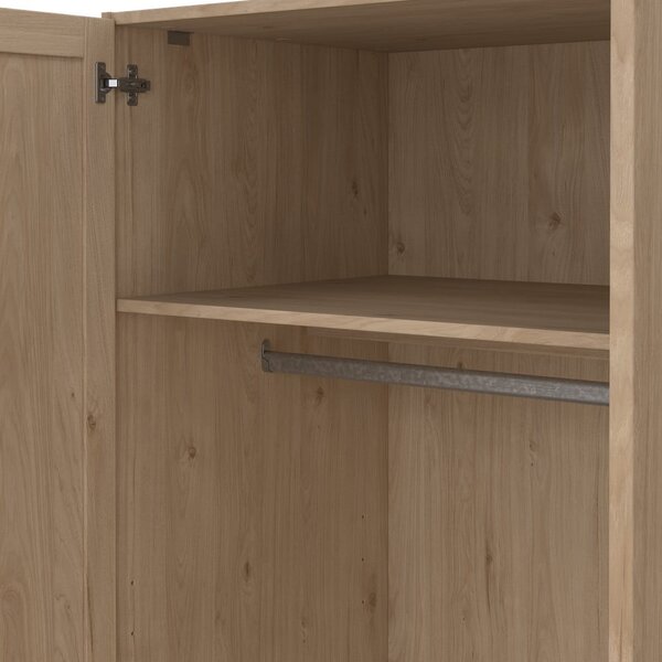 Garderobna omara v hrastovem dekorju v naravni barvi 147x200 cm Billund – Tvilum