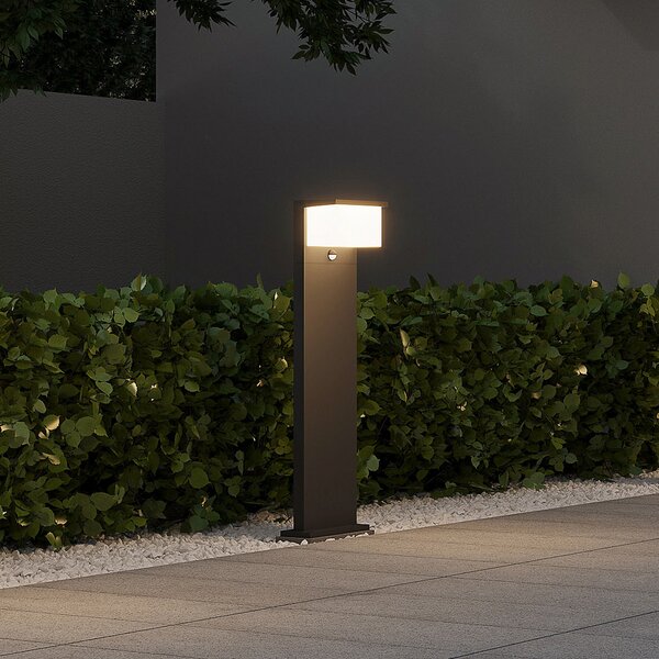 Trio Lighting Nestos LED luč za osvetlitev poti s senzorjem gibanja, IP54, Črna, Kovina, Sodobni