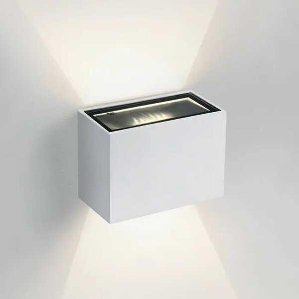 LED STENSKA SVETILKA 2x3W/3000K/2x210lm/230V/IP54 BELA DM67374/W/W