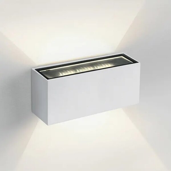 LED STENSKA SVETILKA 2x6W/3000K/2x420lm/230V/IP54 BELA DM67374A/W/W
