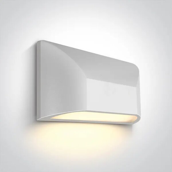 STENSKA SVETILKA LED 6W/3000K/300lm/230V/220x113mm/IP65 BELA DM67396/W/W