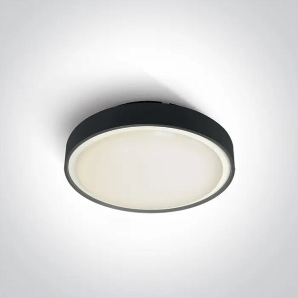 STROPNA SVETILKA LED 1×E27/18W/PLC/230V IP65 ČRNA DM67280E/B