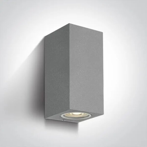 STENSKA SVETILKA 2xGU10/7W IP65 SIVA 100x77x70mm DM67426A/G