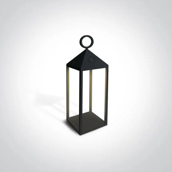 LED TALNA SVETILKA, POLNILNA 3W, WW, IP54, ČRNA DM67462/B/W
