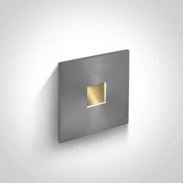 VGRADNA STENSKA SVETILKA LED 1W/3000K/40lm/60°/350mA IP54 SIVA DM68004A/AL/W