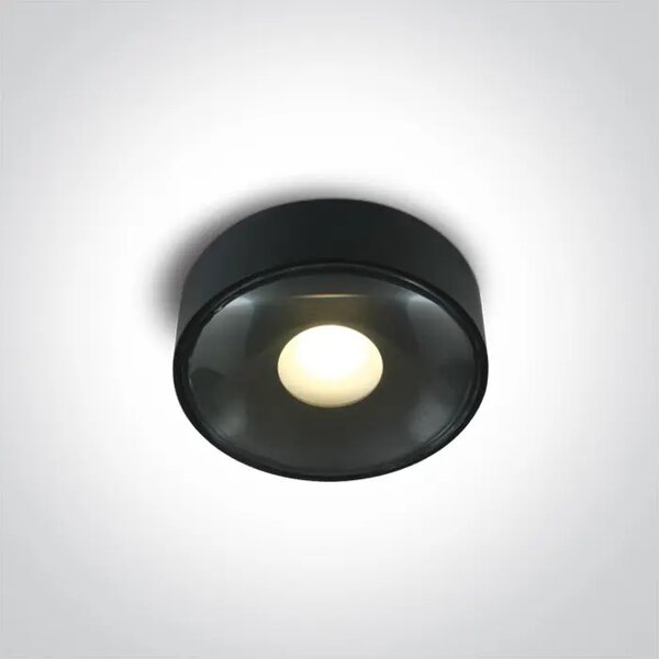 STROPNA SVETILKA LED/6W/480lm/3000K/230V IP65 107mm ČRNA DM67484/B/W