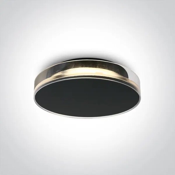 STROPNA SVETILKA LED/12W/325lm/3000K/230V fi1238mm ČRNA DM67478/B/W