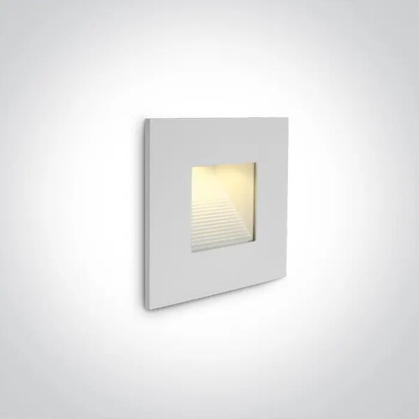 VGRADNA STENSKA SVETILKA LED 1W/80lM/3000K/IP44/85x85mm/BELA DM68006N/W