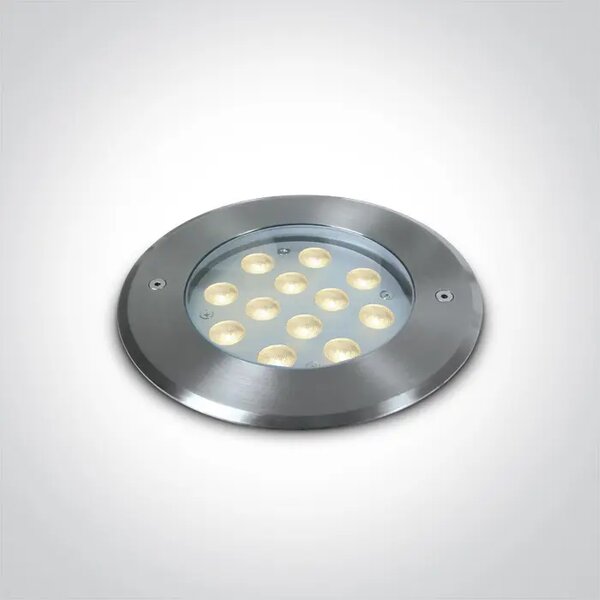 VGRADNA ZUNANJA LED SVETILKA 12X1W CW SS316 IP68 24V DM69066D/C