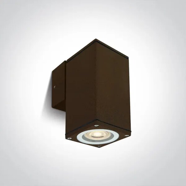STENSKA SVETILKA GU10 10W IP54 100-240V RUSTIKALNO RJAVA DM67426B/BR