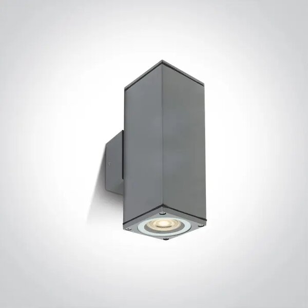 STENSKA SVETILKA 2xGU10 10W IP54 100-240V SIVA DM67426C/G