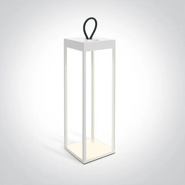 STOJEČA LED SVETILKA 2,2 W CCTV POLNILNA USB IP65 ZATEMNLJIVA BELA DM67530B/W