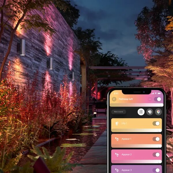 Stenska svetilka PHILIPS HUE WACA EU iz nerjavečega jekla 2x8 8718696176207