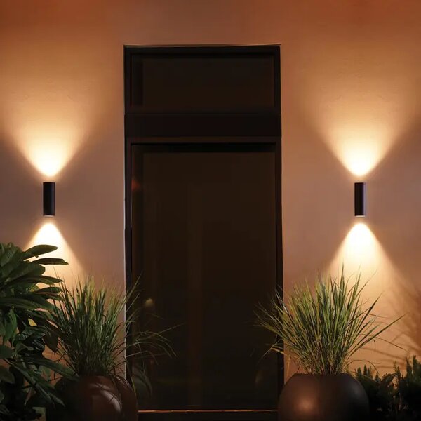 Stenska svetilka PHILIPS HUE WACA EU, črna, 2x 8718696174371