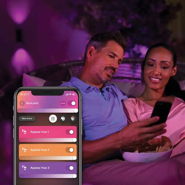 Stenska svetilka PHILIPS HUE WACA EU, črna, 2x 8718696174371