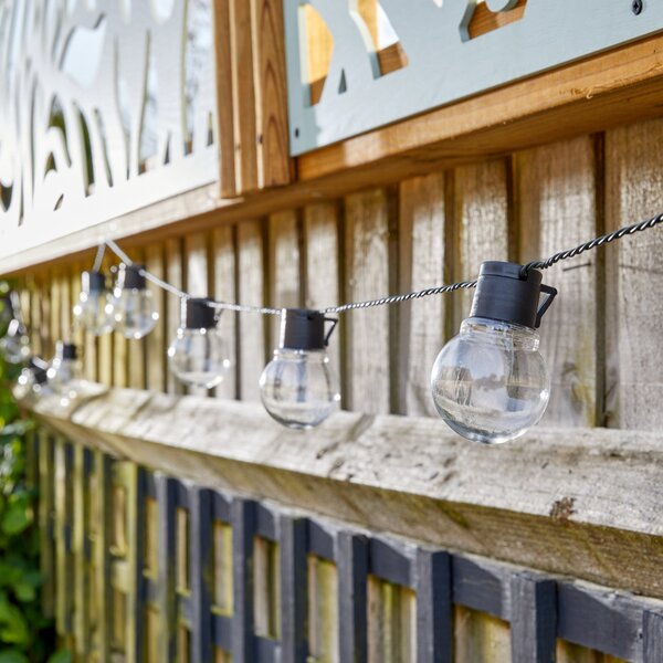 SMART GARDEN LED-sončna svetlobna veriga GloBulb, 40 luči, IP44, Prozorna, Plastika