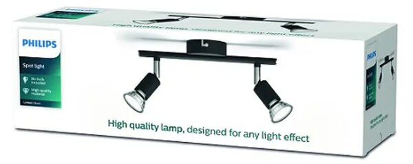 Limbali PHILIPS STROPNA SVETILKA ČRNA 2x50W 230V 8719514465237