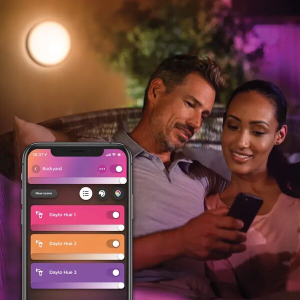 Daylo PHILIPS HUE WACA STENSKA SVETILKA ČRNA 1x15W 8718696174401