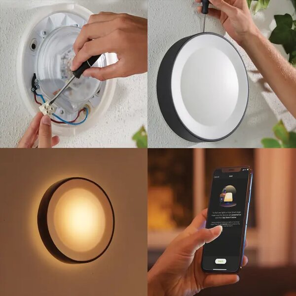 Daylo PHILIPS HUE WACA STENSKA SVETILKA ČRNA 1x15W 8718696174401