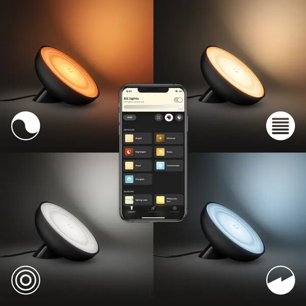 Bloom PHILIPS HUE AMBIENTNA NAMIZNA SVETILKA ČRNA RGBW 8718699771126