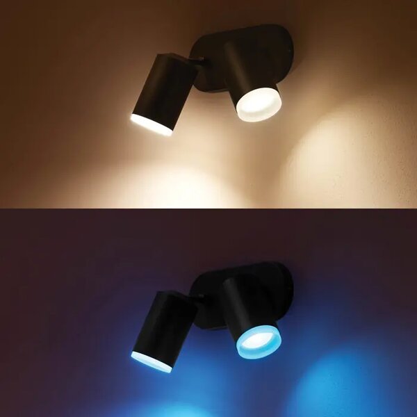 Fugato PHILIPS HUE REFLEKTOR GU10 2X5,7W/230V/ BELA+RGB ČRNA BT 8718696171523