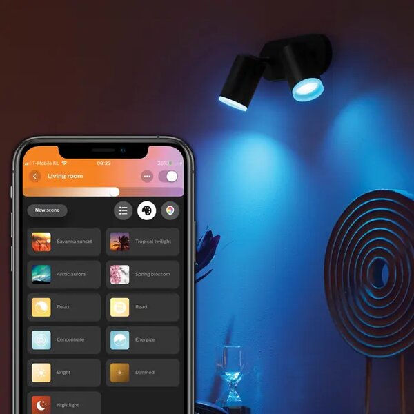 Fugato PHILIPS HUE REFLEKTOR GU10 2X5,7W/230V/ BELA+RGB ČRNA BT 8718696171523