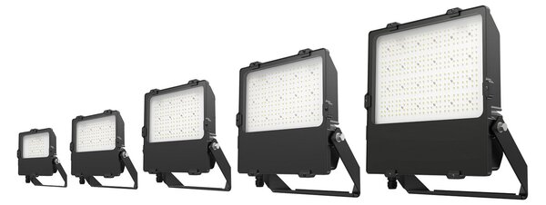 DOTLUX LED reflektor LENSplus, 150 W, črna, aluminij 5.000 K IP66, Črna, Aluminij, Stenski reflektor