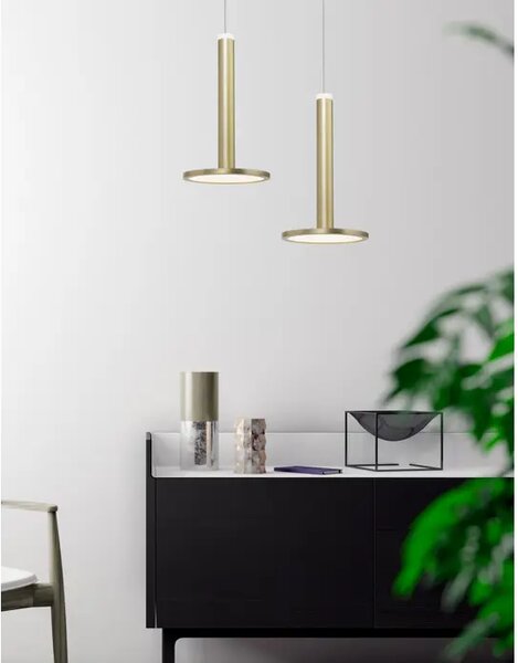 Viseča LED svetilka PALENCIA 10W/3000K/517lm/IP20/MEDENINA ZLATA NL1703301201