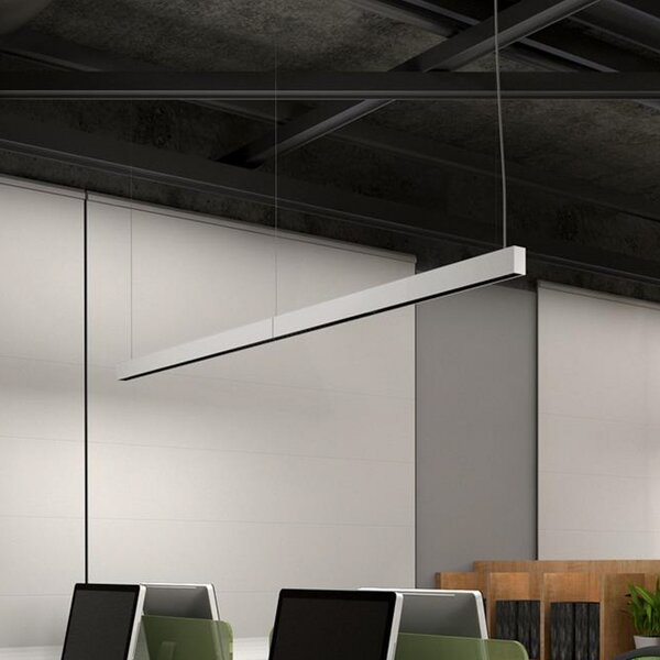 DOTLUX LED viseča svetilka STYLEfree, bela, 118 cm 50 W 4.000 K, Bela, Študija / pisarna, Aluminij, Sodobni