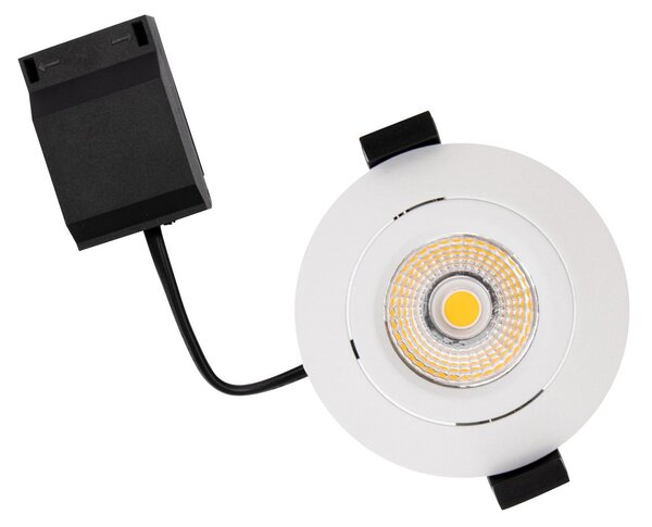 DOTLUX LED vgradna stropna svetilka CIRCLEminidim bela Ø 8,5 cm aluminij, zatemnjen, Bela, Kopalnica, Aluminij, Sodobni, Vgreznjeni strop