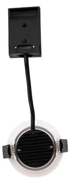 DOTLUX LED vgradna stropna svetilka CIRCLEminidim bela Ø 8,5 cm aluminij, zatemnjen, Bela, Kopalnica, Aluminij, Sodobni, Vgreznjeni strop