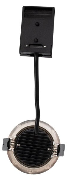 DOTLUX LED-stropna vgradna svetilka CIRCLEminidim iz nerjavečega jekla Ø 8,5 cm, zatemnjen, Kovinska, Kopalnica, Aluminij, Sodobni, Vgreznjeni strop