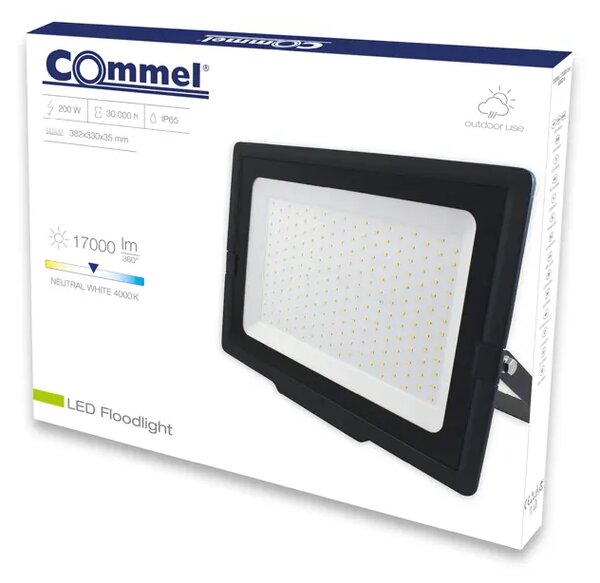 306-202 LED reflektor 200 W, 4000 K (nevtralna bela barva svetlobe), 17000 lm, I 3856024404495