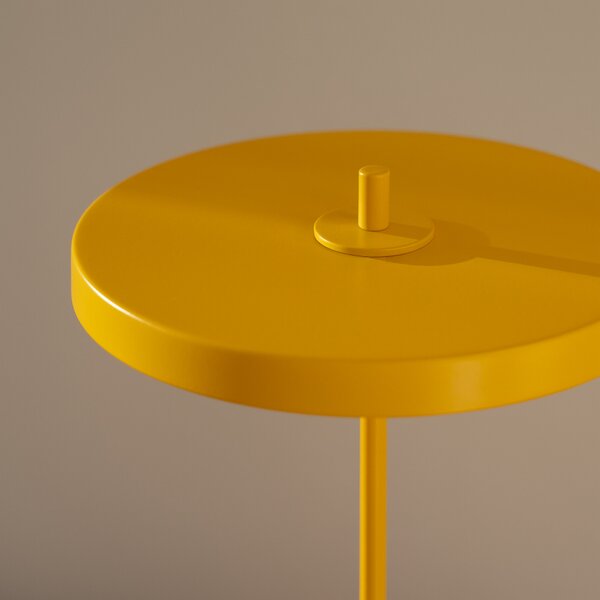 UMAGE LED namizna svetilka za polnjenje Asteria Move sun yellow uni, 31cm, zatemnjen, Rumena, Dnevna soba / jedilnica, Kovina, Dizajn