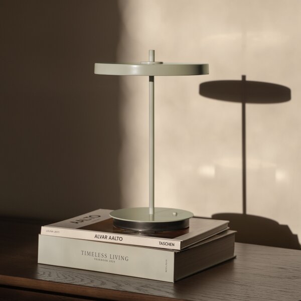 UMAGE LED namizna svetilka Asteria Move olivno zelena uni, 31cm, zatemnjen, Zelena, Dnevna soba / jedilnica, Kovina, Dizajn