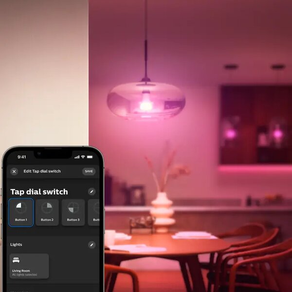Philips Hue MOBILNO STIKALO/ZATEMNILNIK Stikalo z vrtljivim gumbom, črne barve 8719514440937