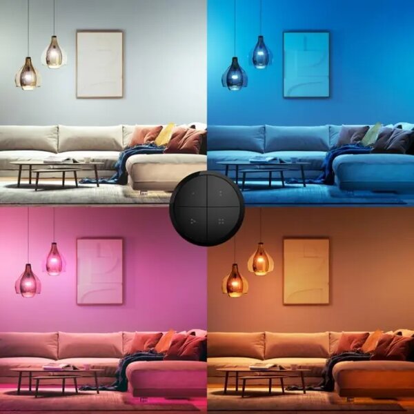 Philips Hue MOBILNO STIKALO/ZATEMNILNIK Stikalo z vrtljivim gumbom, črne barve 8719514440937