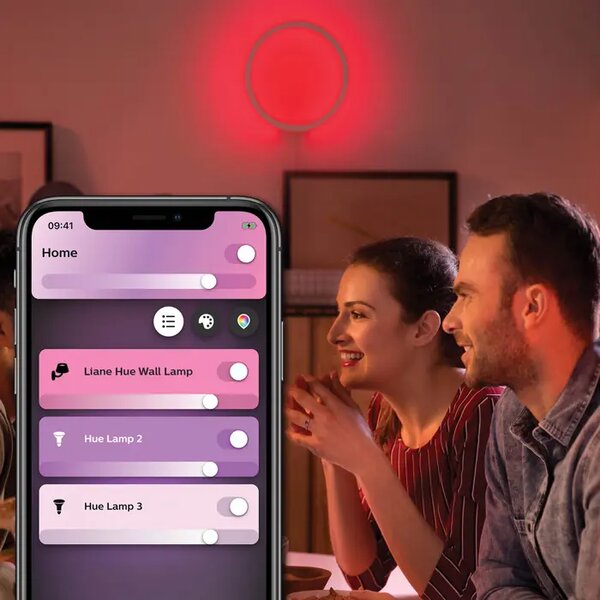 Sana Hue STENSKA SVETILKA ČRNA 20W RGB 8719514343382