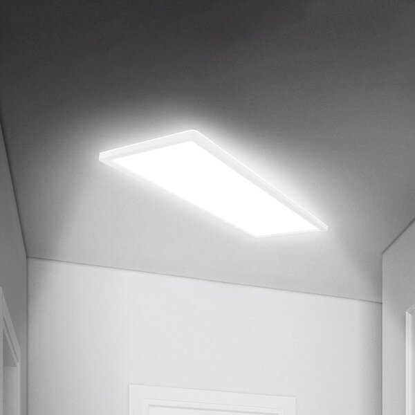 Briloner Plošča Move LED, senzor, 58 x 20 cm, IP44, plastika, bela, Bela, Hodnik, Plastika