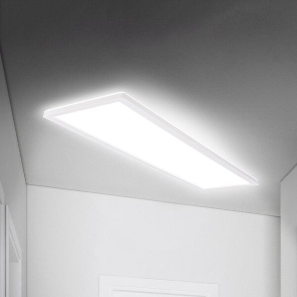 Briloner Plošča Move LED, senzor, 98 x 20 cm, IP44, plastika, bela, Bela, Hodnik, Plastika