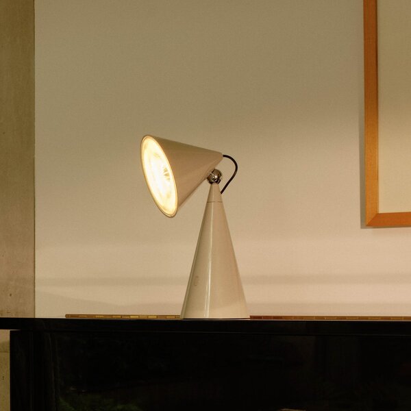 Tom Dixon LED namizna svetilka Pose Task Light, svetlo siva, 41 cm, zatemnjen, Siva, Dnevna soba / jedilnica, Plastika, Dizajn