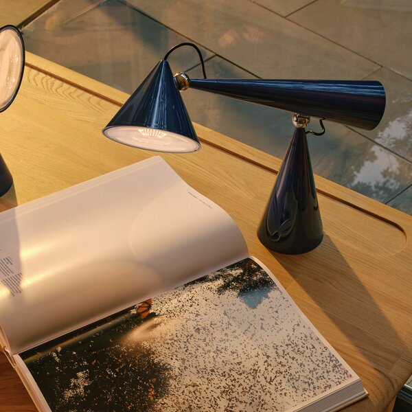 Tom Dixon LED namizna svetilka Pose Task Light, indigo, 41 cm, zatemnjen, Modra, Dnevna soba / jedilnica, Plastika, Dizajn