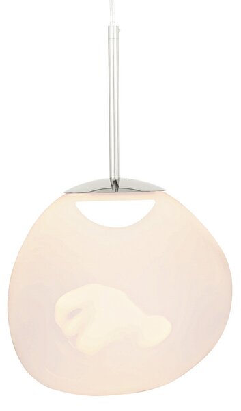 Tom Dixon Dixon, LED viseča svetilka Melt, Ø 28 cm, opalno/srebrna, zatemnjen, Bela, Dnevna soba / jedilnica, Plastika, Dizajn