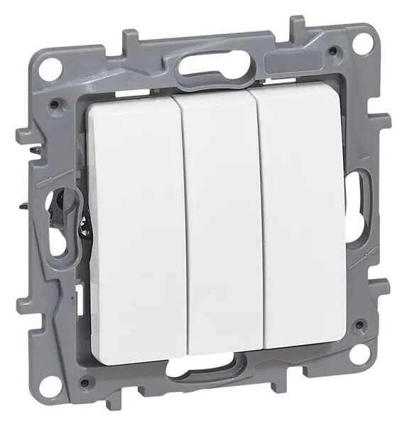 764X03 NILOE TROJNO STIKALO 1P/10A/250V BELO LE764503